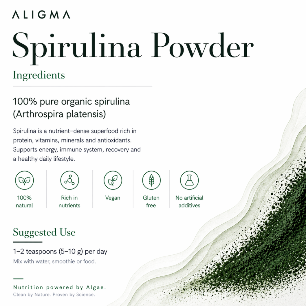 Organisches Spirulina-Pulver