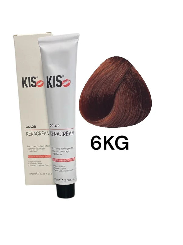 KIS 6KG - Donker Koper Goudblond KeraCream Color Haarverf 100ml.