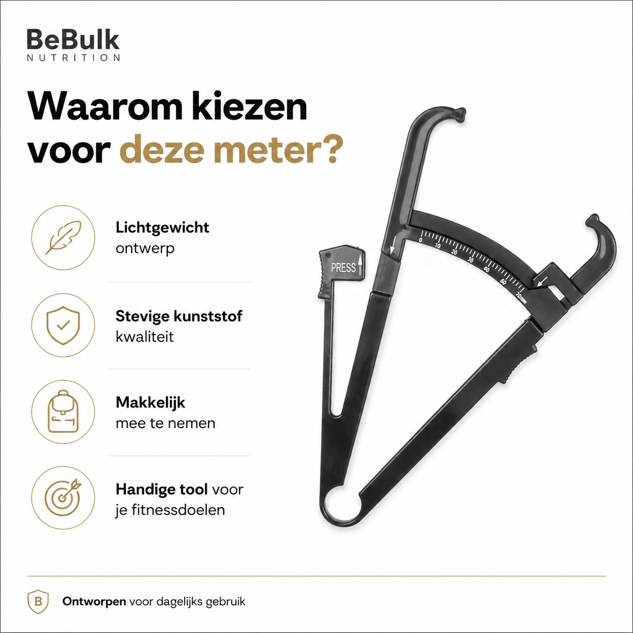 Fettmessgerät - Vetmeter - Körperfettanteil-Messgerät - BeBulk Nutrition