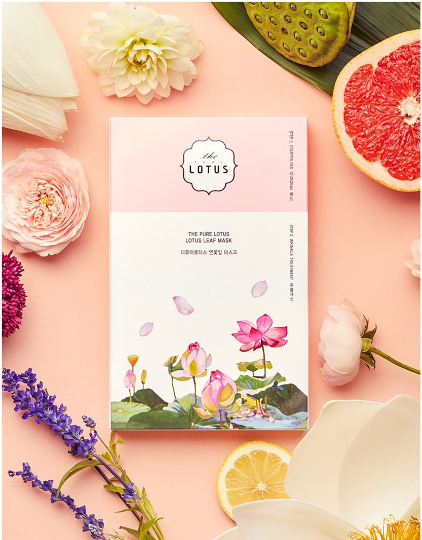 Pure Lotus Vegane Blattmaske Faltenbehandlung (5 Stück)
