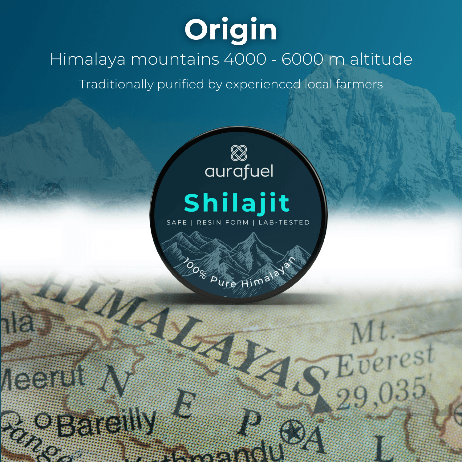 Reines Shilajit-Harz aus dem Himalaya – 100 % authentisch und gereinigt