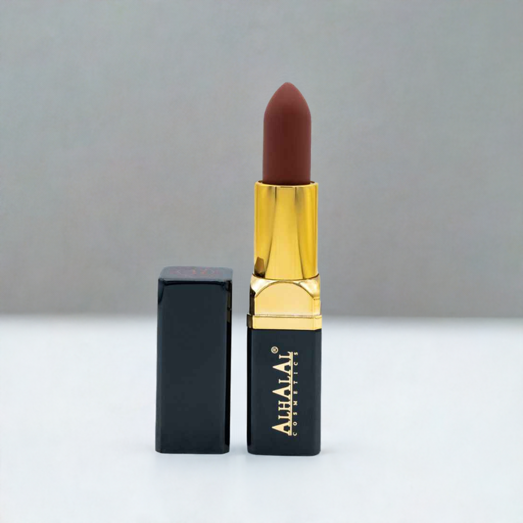 Alhalal Cosmetics Samtlippensieb in einem eleganten schwarz-goldenen Case