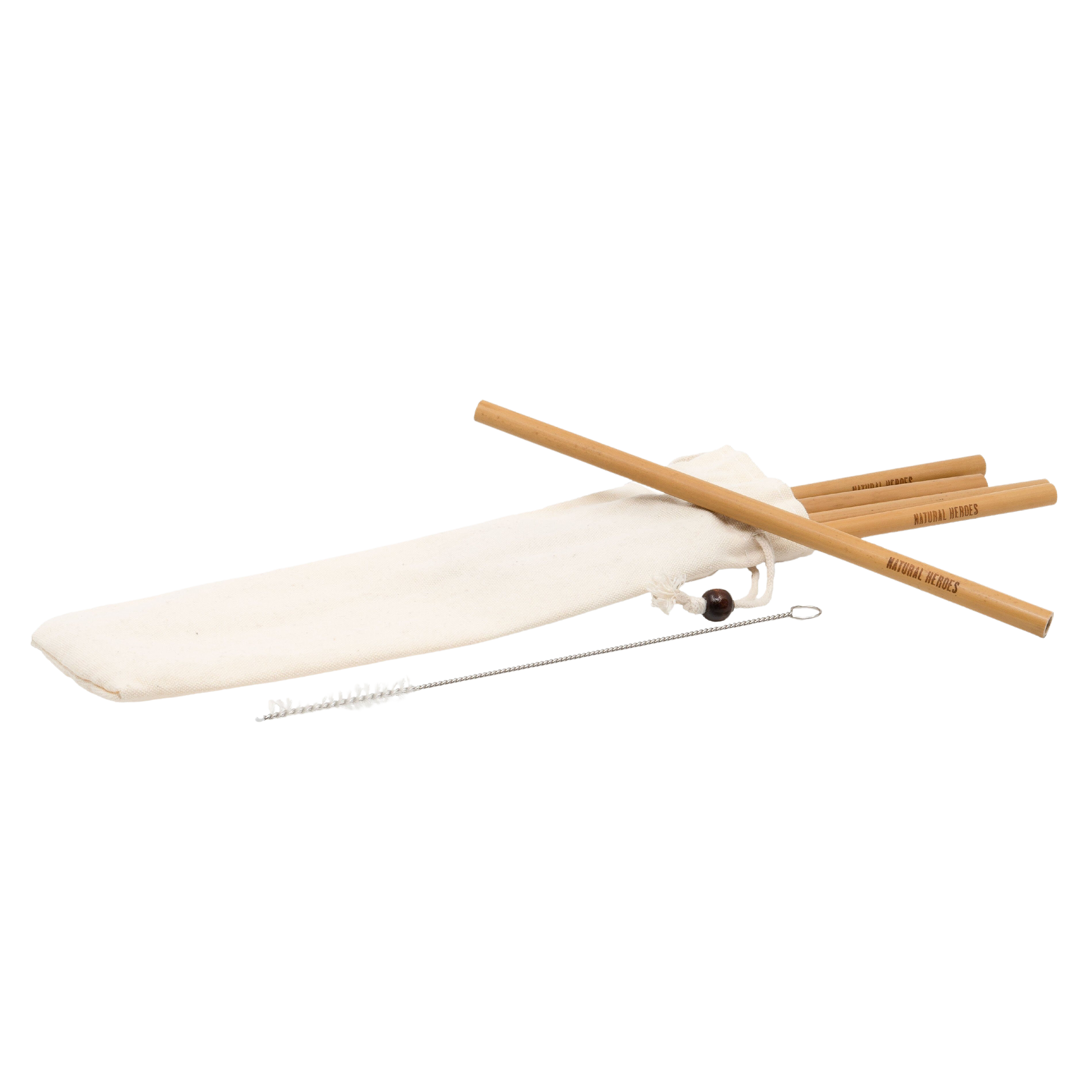 Bambusstrohhalme mit Reinigungsbürste