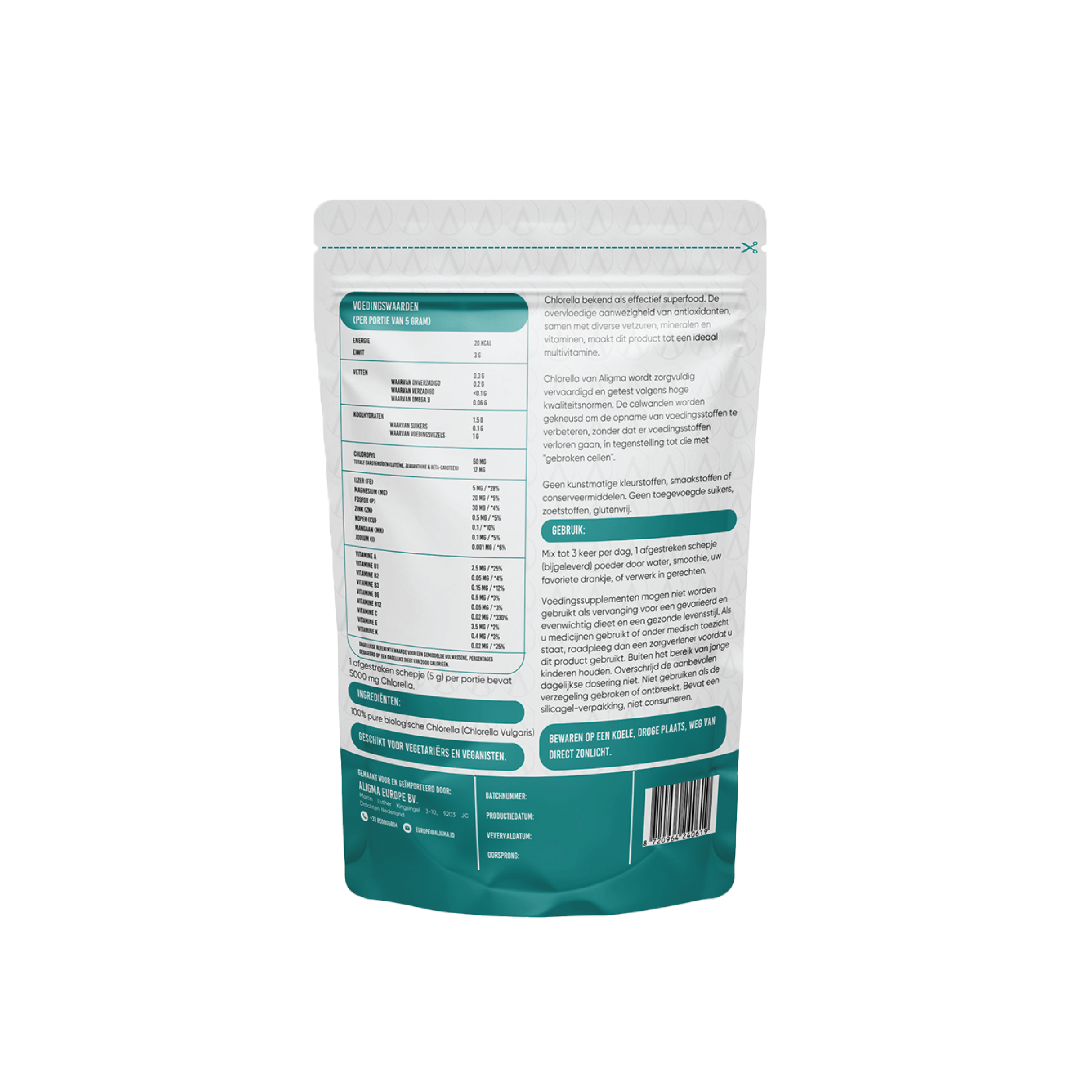 Organisches Chlorella-Pulver-Superfood 250 Gramm