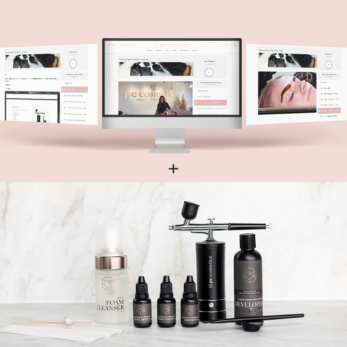 Airbrush Brow Online-Schulung + Starterkit (verschiedene Sprachen)